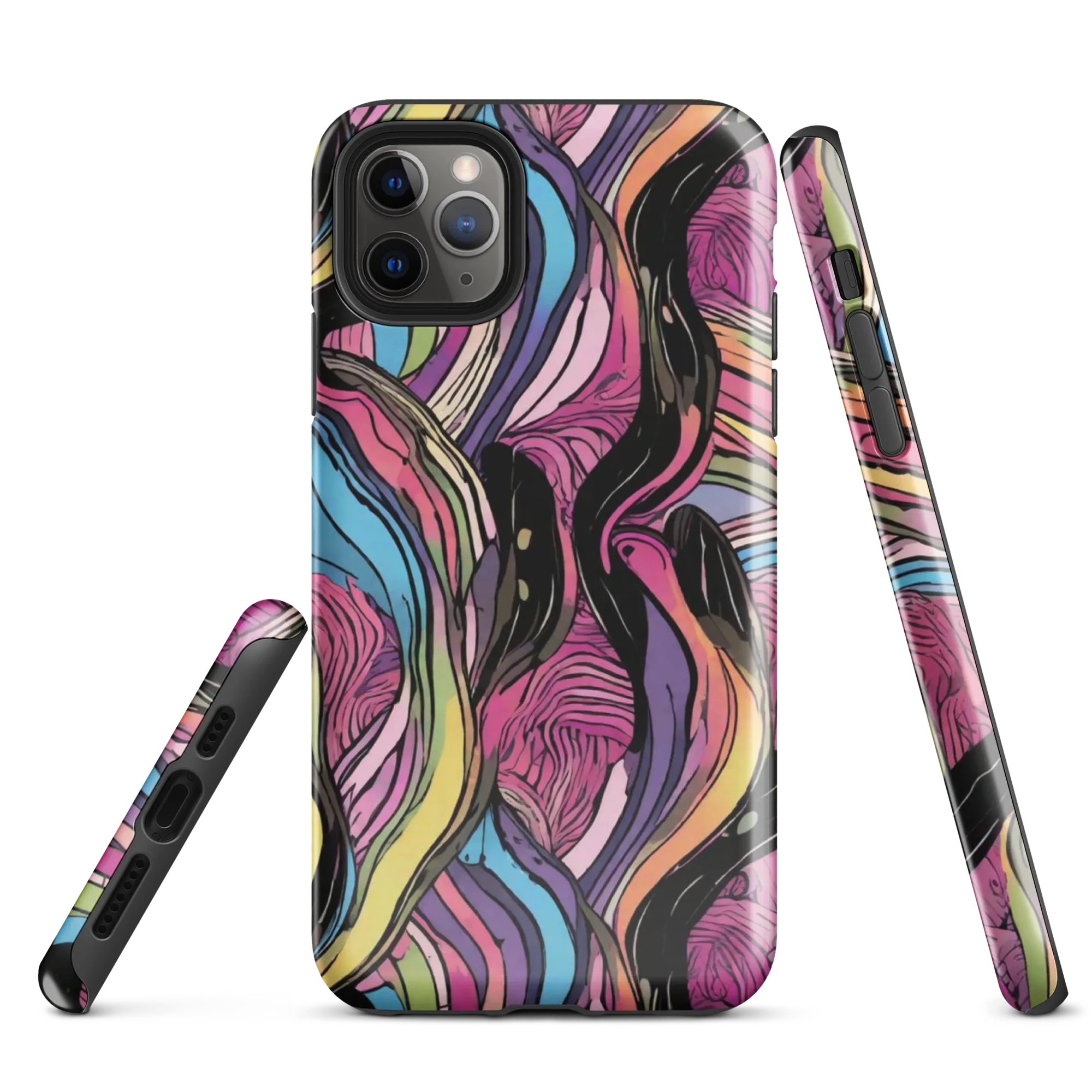 Violet Ribbons on Tough Case for iPhone® — Front