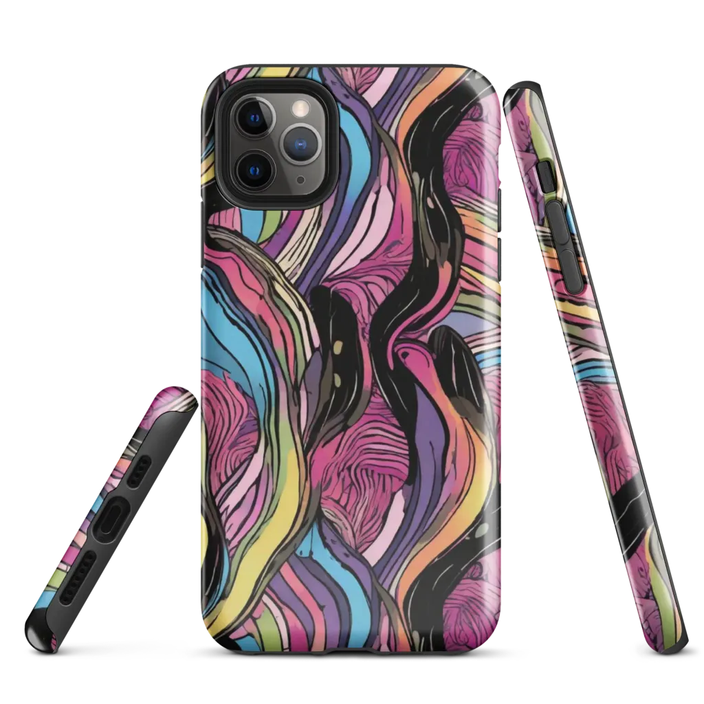Violet Ribbons on Tough Case for iPhone® — Front