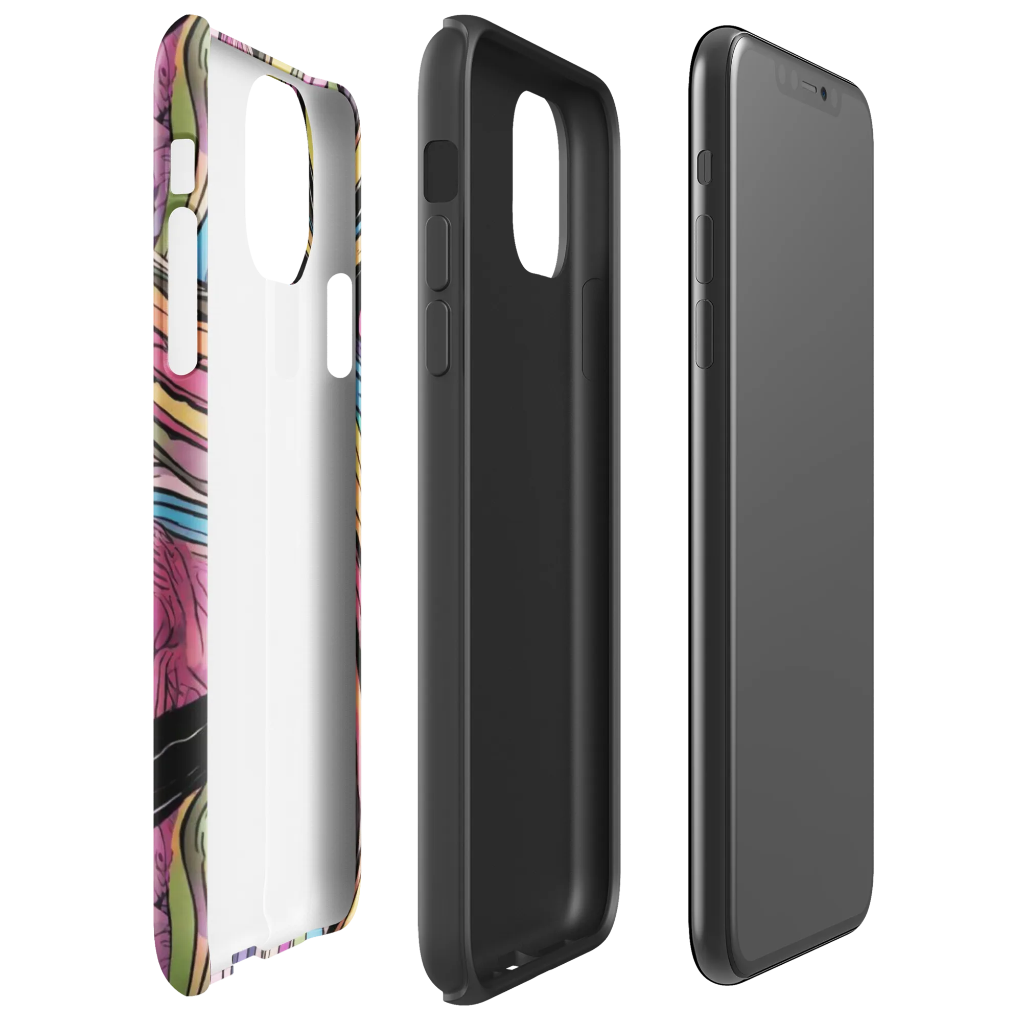 Violet Ribbons on Tough Case for iPhone® — Right