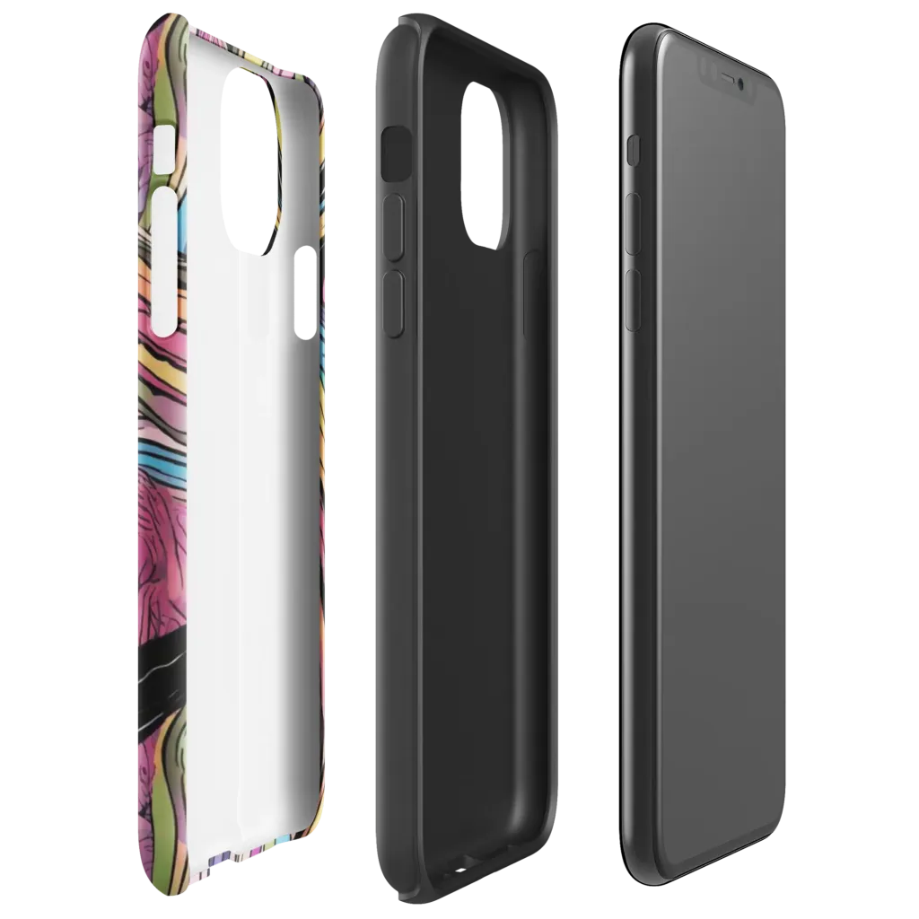 Violet Ribbons on Tough Case for iPhone® — Right