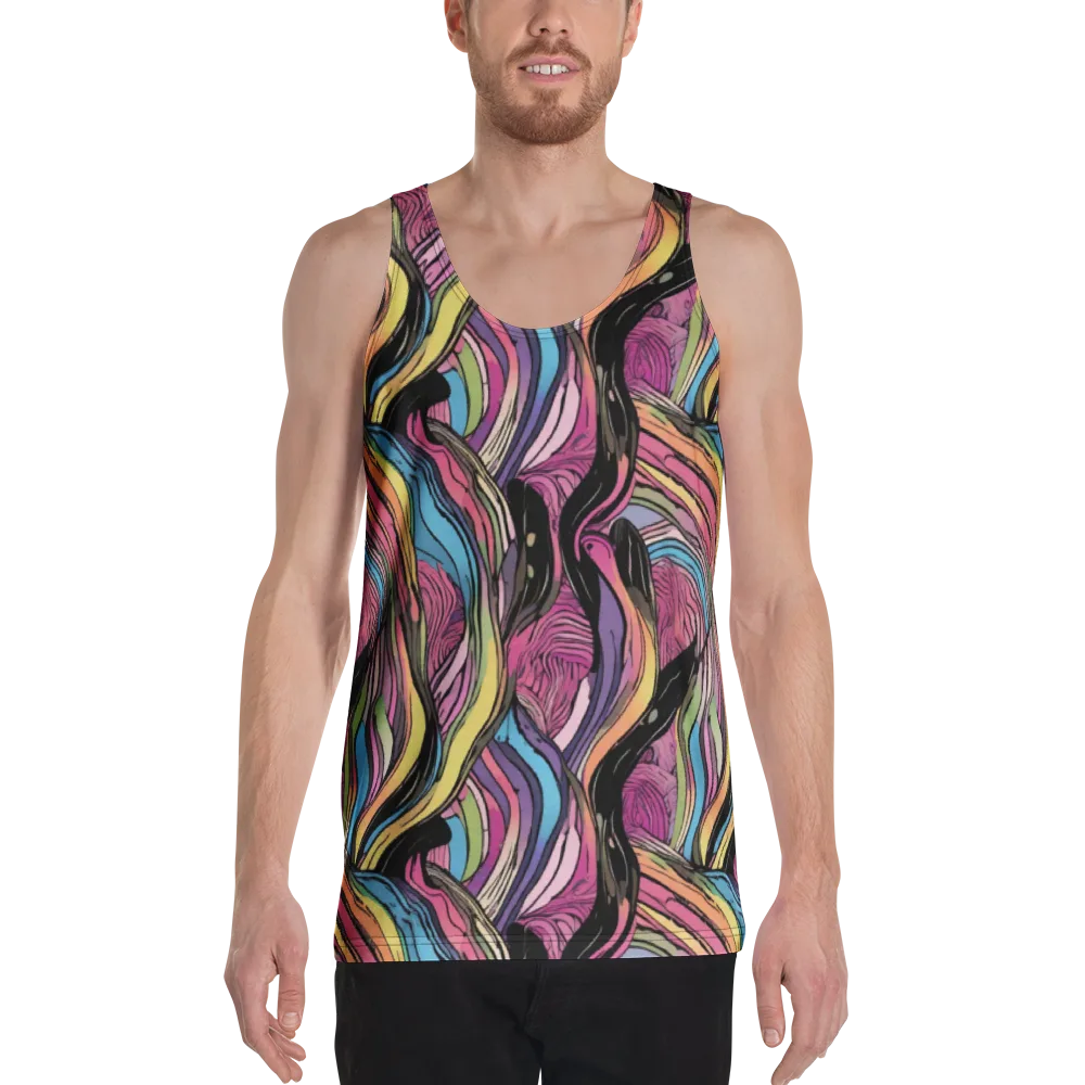 Violet Ribbons on Men's Tank Top — Front