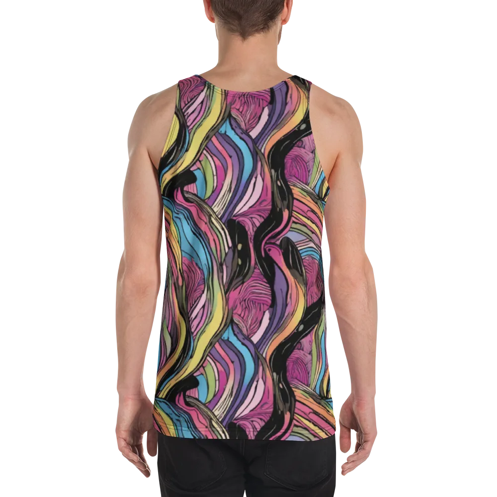 Violet Ribbons on Men's Tank Top — Back
