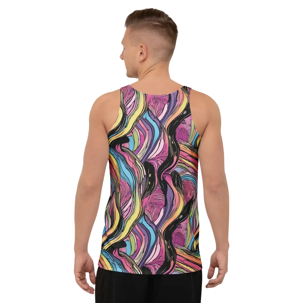 Violet Ribbons on Men's Tank Top — Back