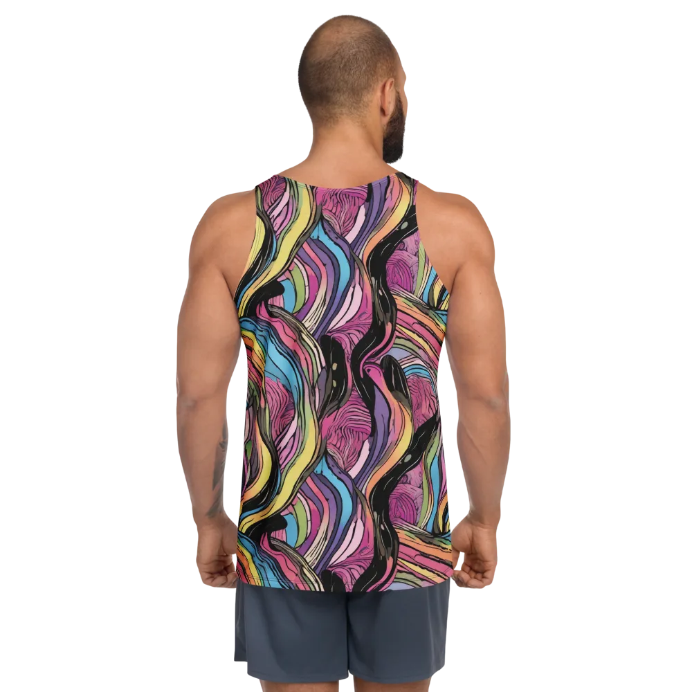 Violet Ribbons on Men's Tank Top — Back