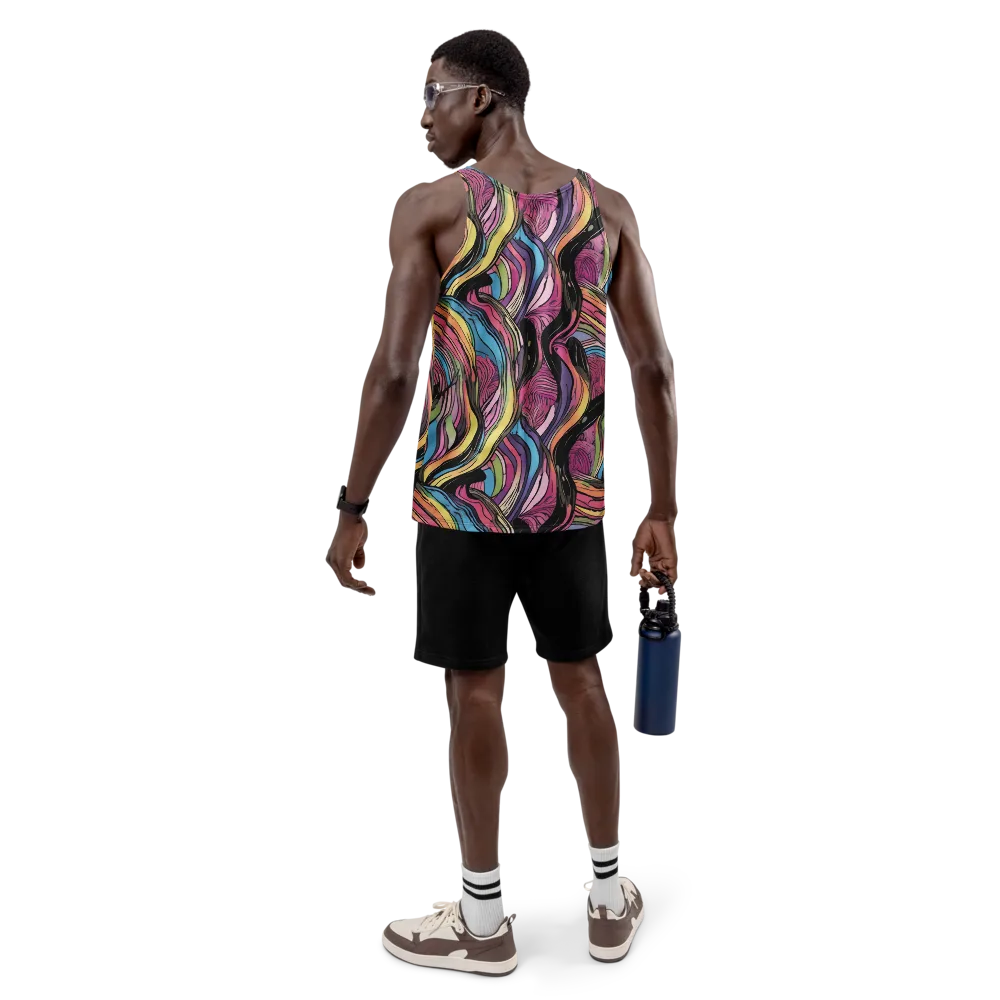 Violet Ribbons on Men's Tank Top — Back
