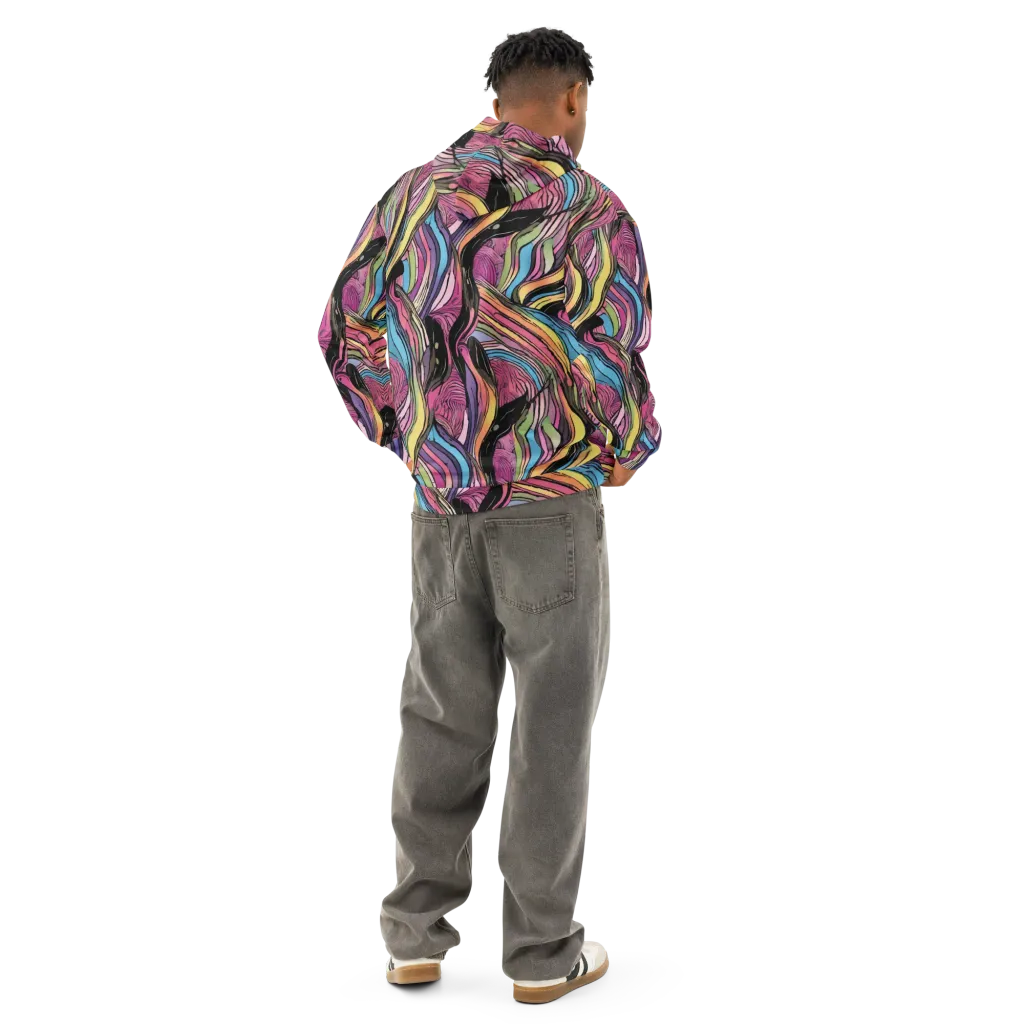 Violet Ribbons on Cotton Hoodie — Back