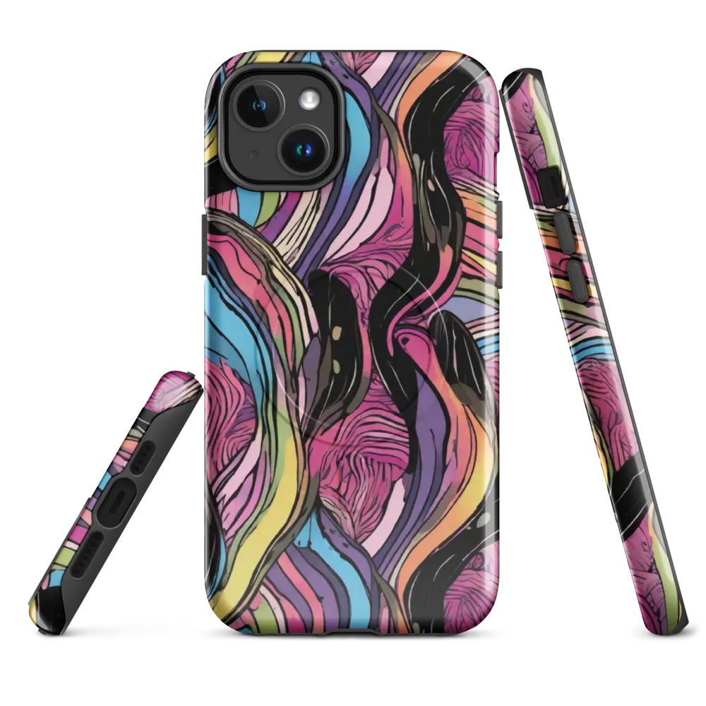 Violet Ribbons on MagSafe Tough Case for iPhone® — Front