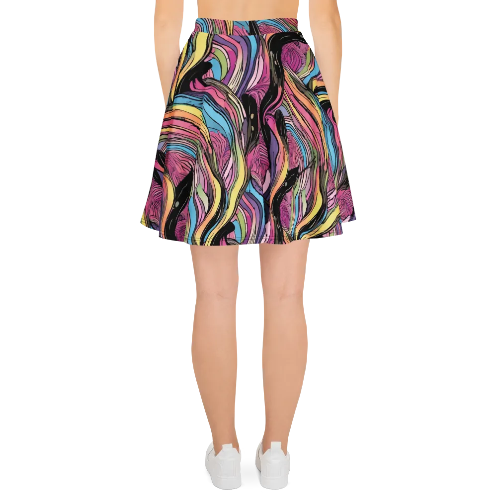 Violet Ribbons on Skater Skirt — Back