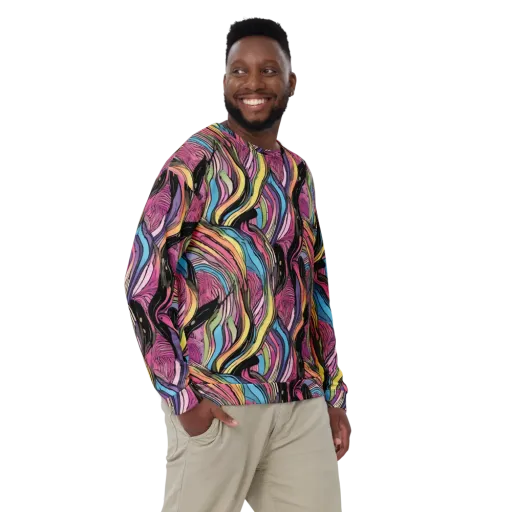 Violet Ribbons on a Sweatshirt