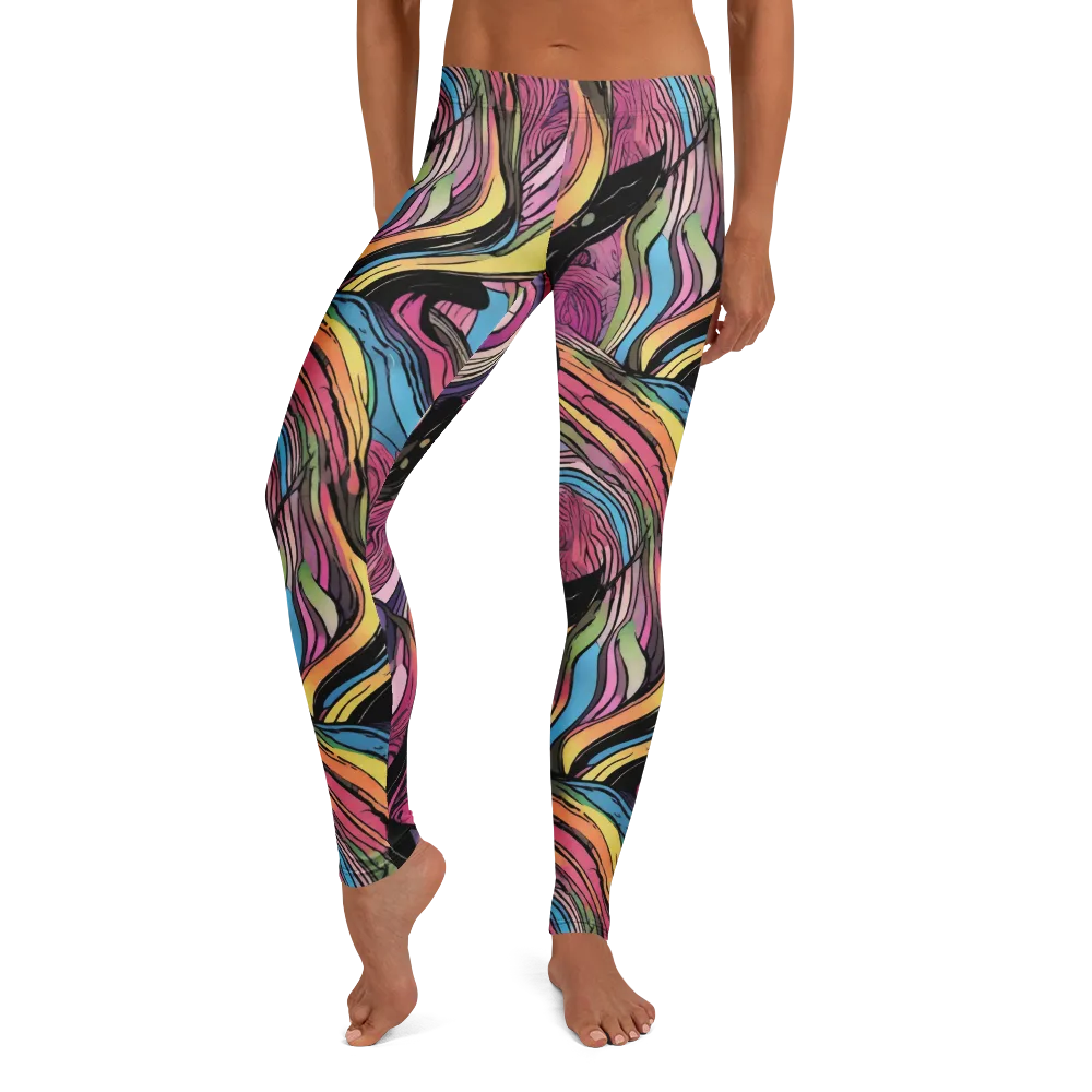 Violet Ribbons on Leggings — Front