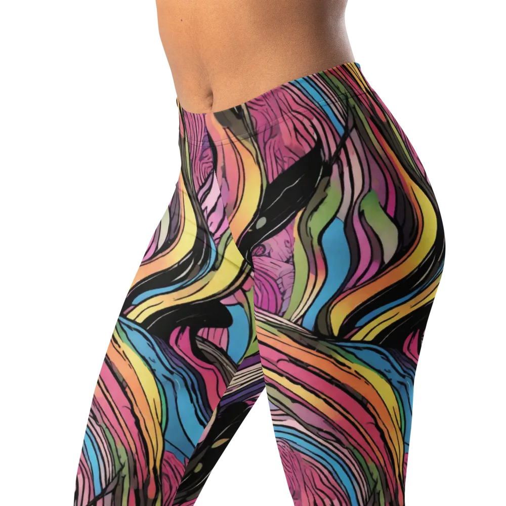 Violet Ribbons on Leggings — Left Front