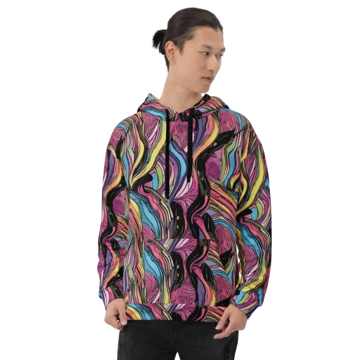 Violet Ribbons on a Hoodie