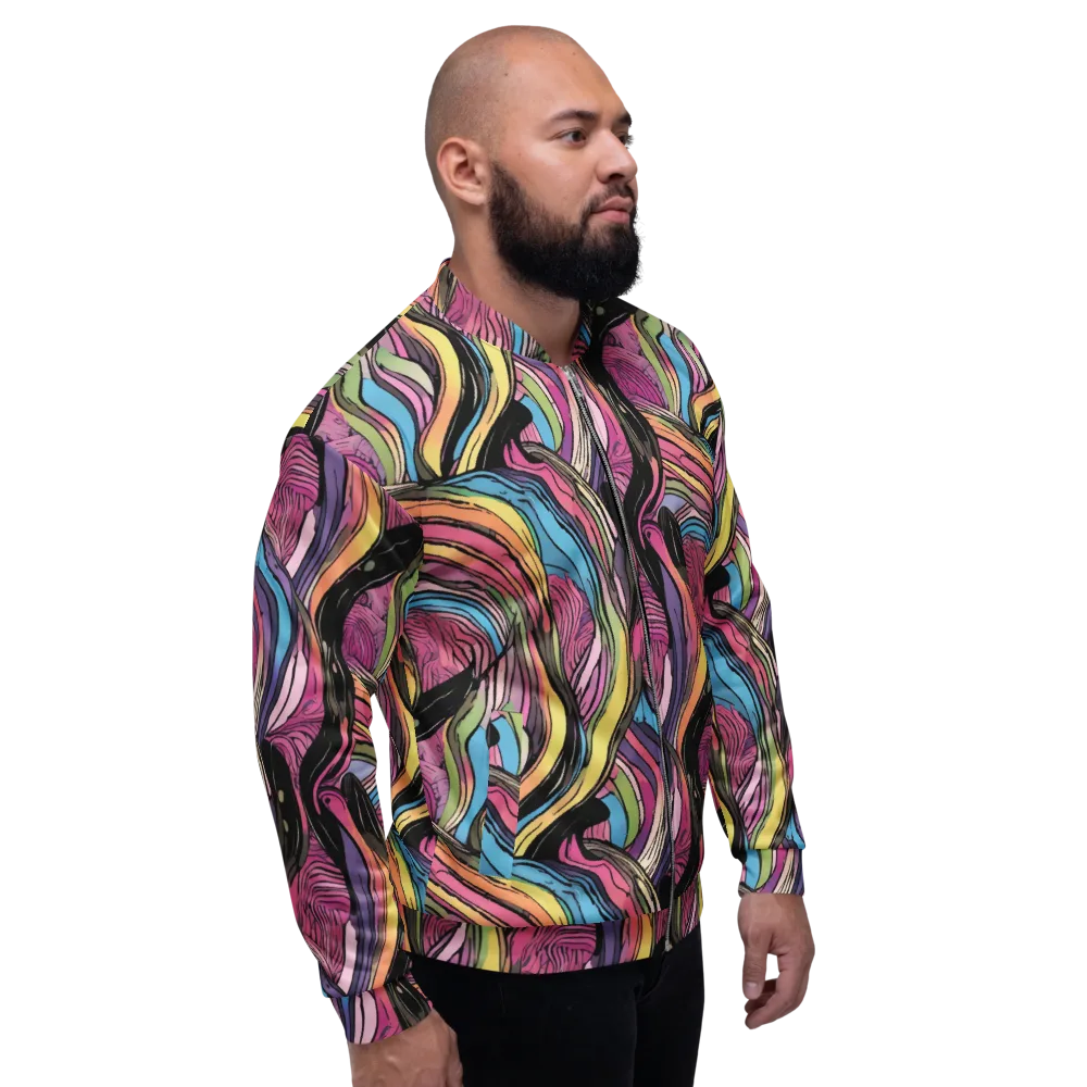 Violet Ribbons on Bomber Jacket — Right