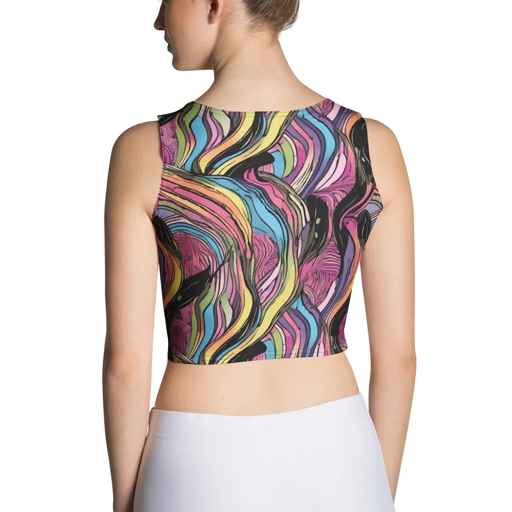 Violet Ribbons on Crop Top — Back
