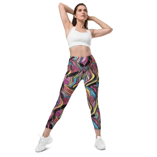 Violet Ribbons on a Leggings with Pockets