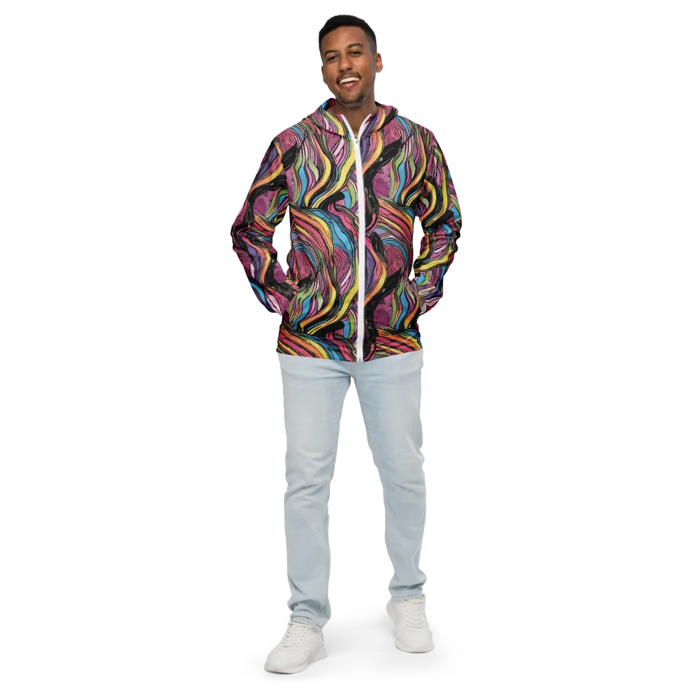 Violet Ribbons on Men's Windbreaker — Front