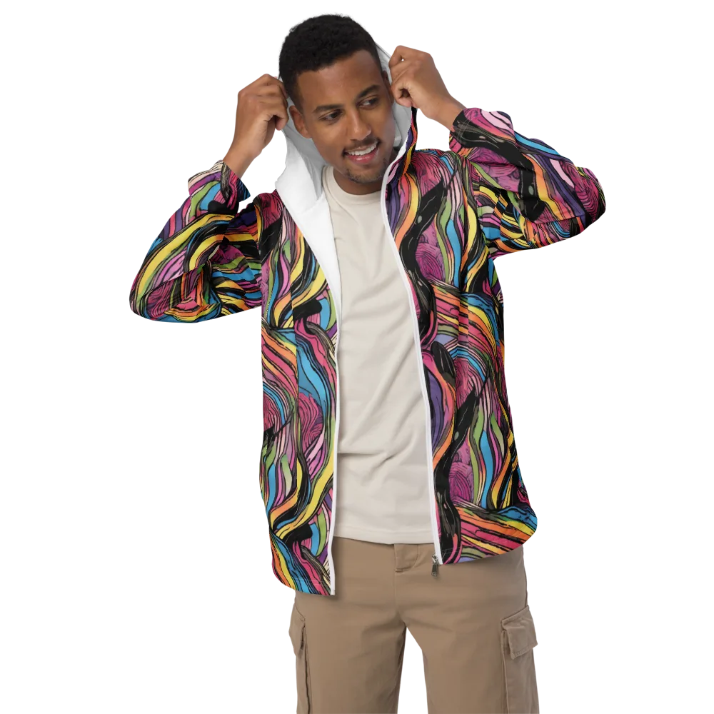 Violet Ribbons on Men's Windbreaker — Front
