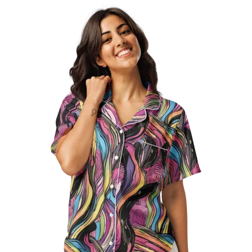 Violet Ribbons on a Women's Short Sleeve Pajama Top