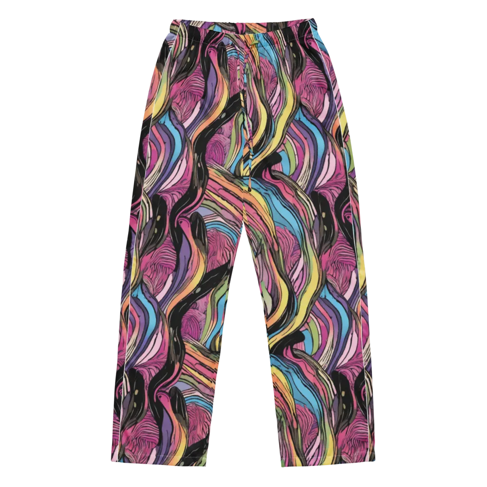 Violet Ribbons on Women's Pajama Pants — Front