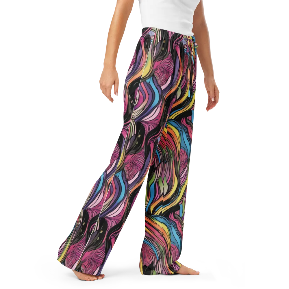 Violet Ribbons on Women's Pajama Pants — Right Front