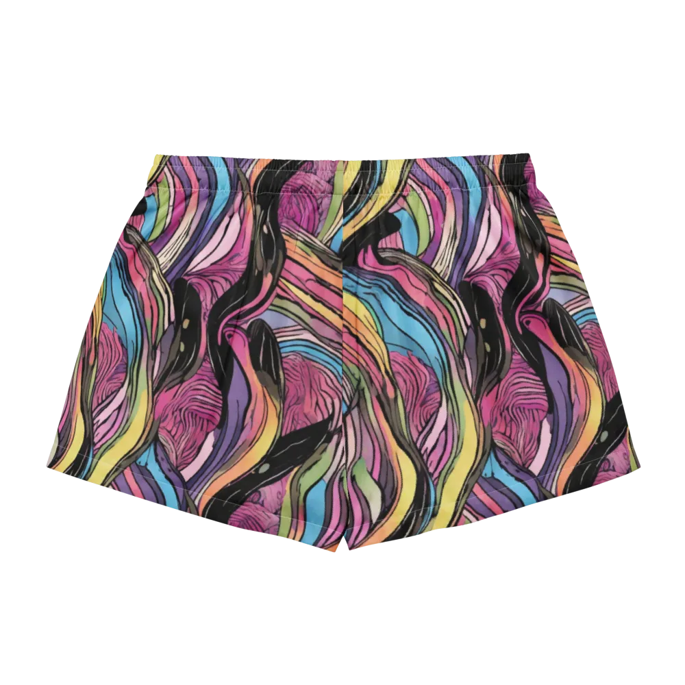 Violet Ribbons on Women's Pajama Shorts — Back