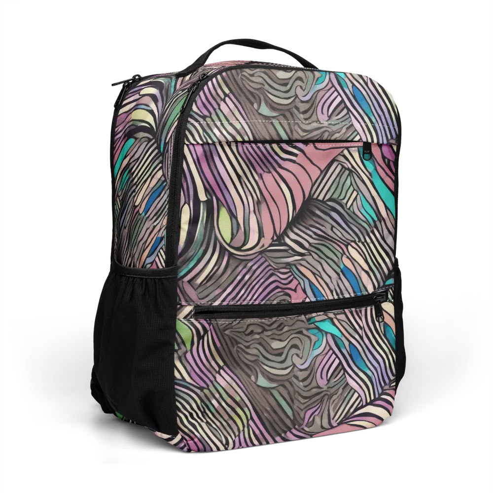 Striated Reverie on Utility Backpack — Right Front