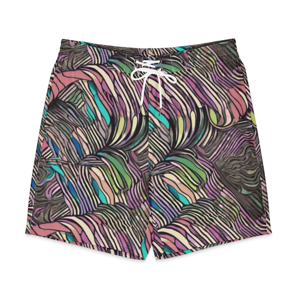Striated Reverie on Men's Board Shorts — Front