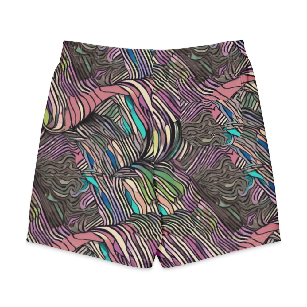 Striated Reverie on Men's Board Shorts — Back