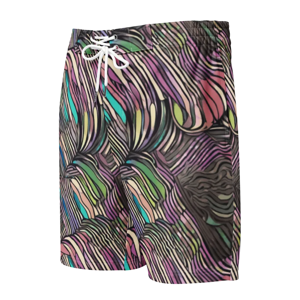 Striated Reverie on Men's Board Shorts — Front