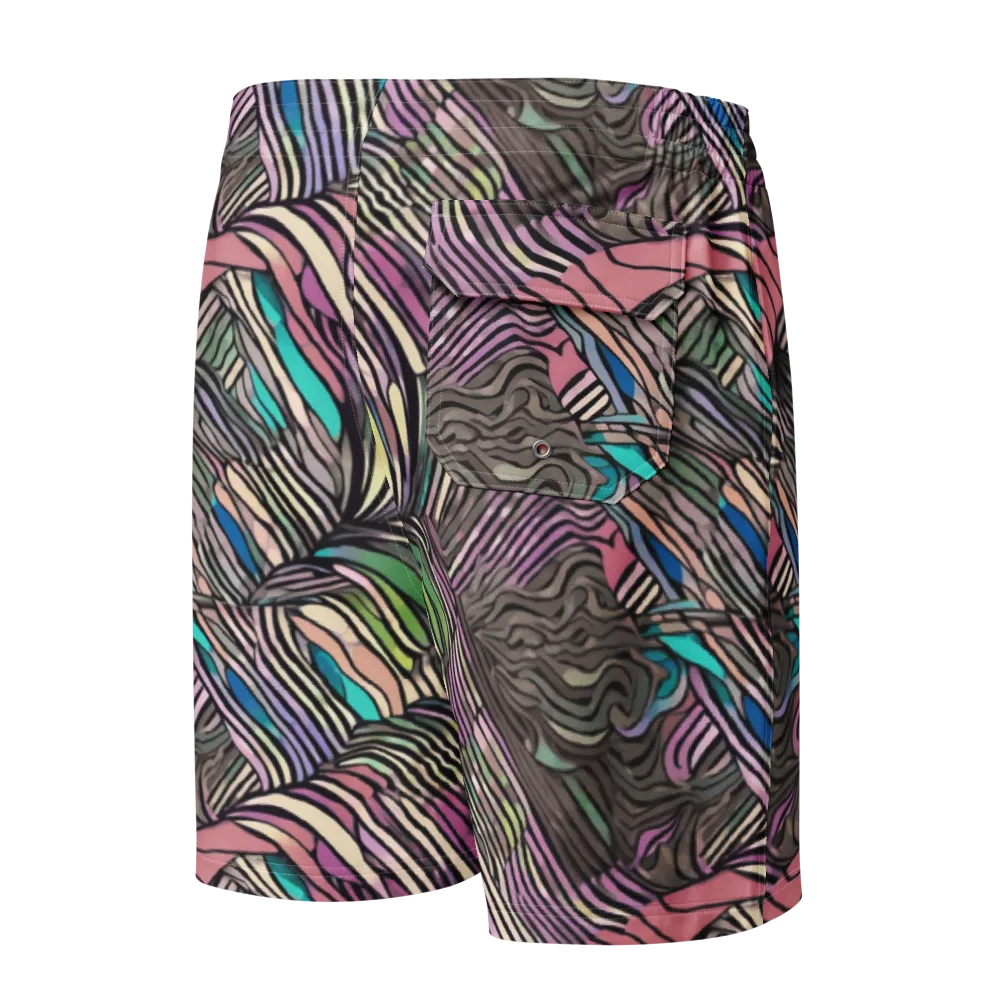 Striated Reverie on Men's Board Shorts — Back