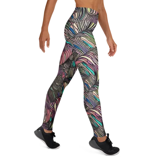 Striated Reverie on a Yoga Leggings