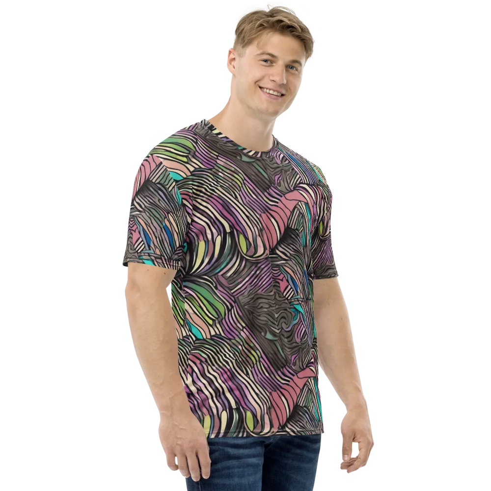 Striated Reverie on Men's Crew Neck T-Shirt — Right