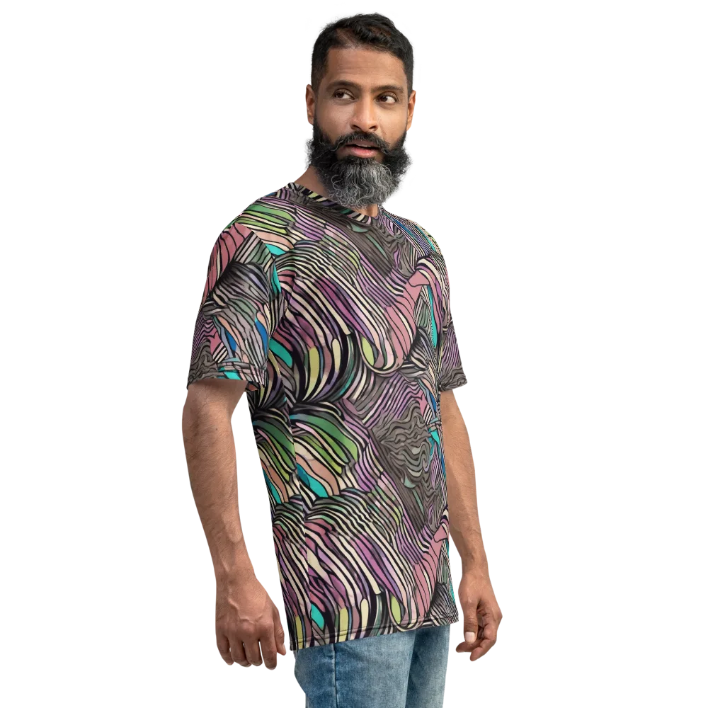 Striated Reverie on Men's Crew Neck T-Shirt — Right