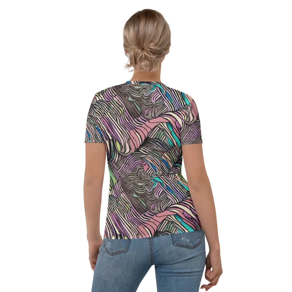 Striated Reverie on Women's Crew Neck T-Shirt — Back