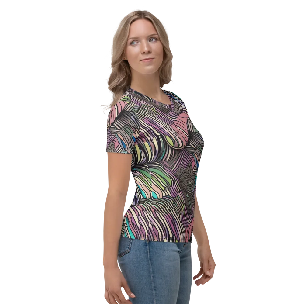 Striated Reverie on Women's Crew Neck T-Shirt — Right