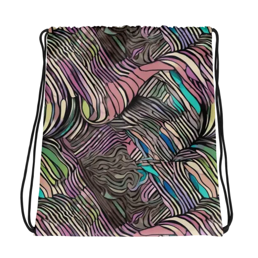 Striated Reverie on a Drawstring Bag