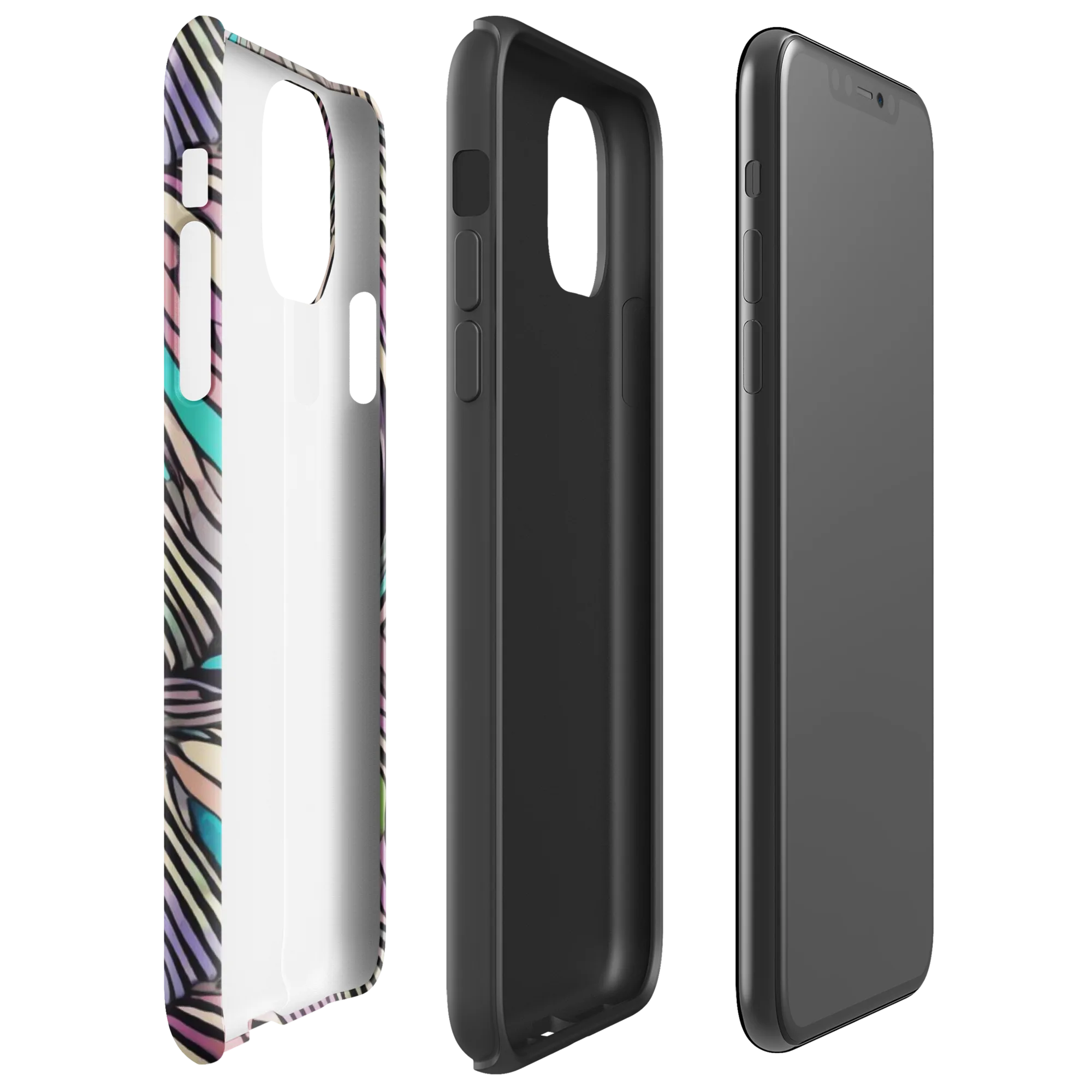 Striated Reverie on Tough Case for iPhone® — Right