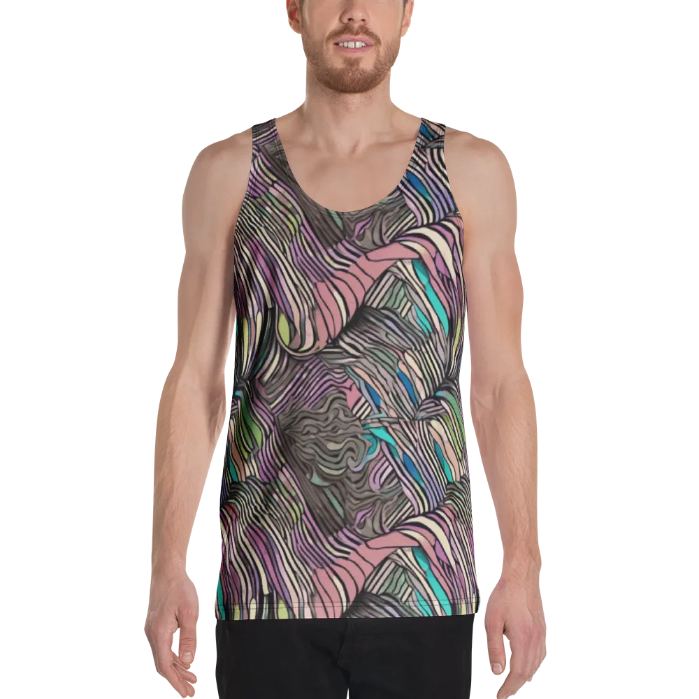 Striated Reverie on Men's Tank Top — Front