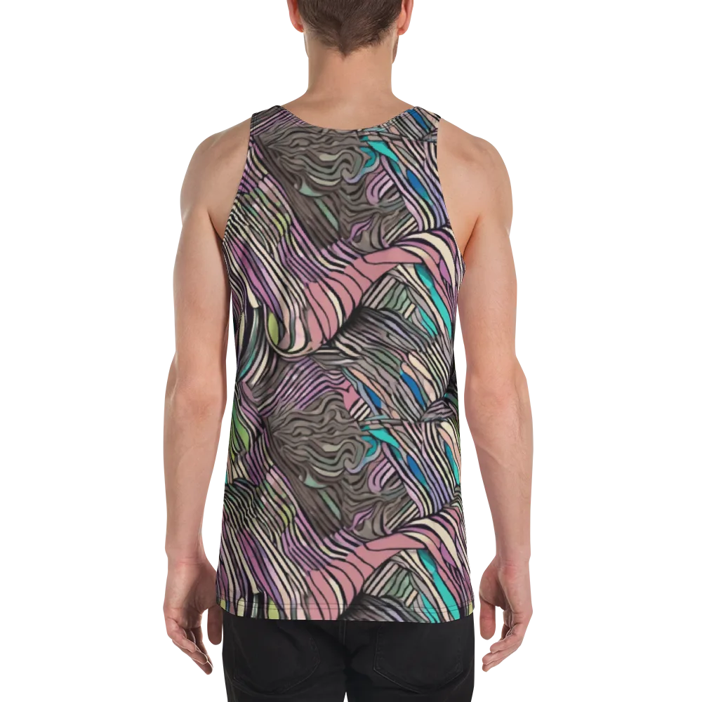 Striated Reverie on Men's Tank Top — Back