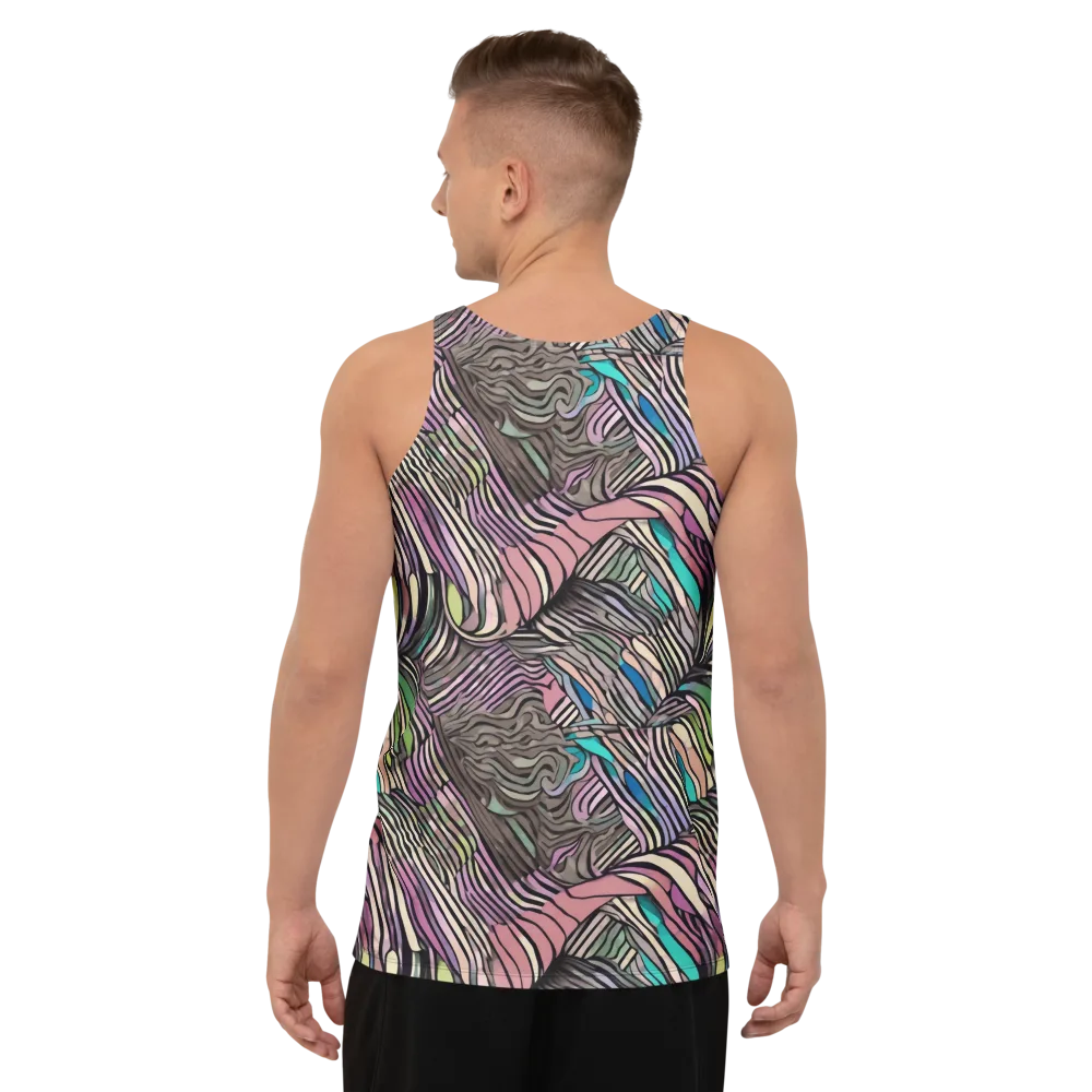 Striated Reverie on Men's Tank Top — Back