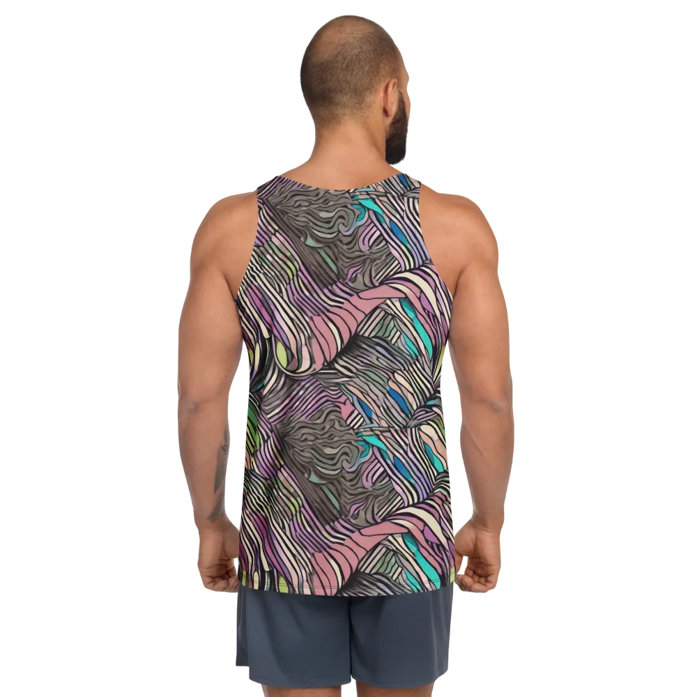 Striated Reverie on Men's Tank Top — Back