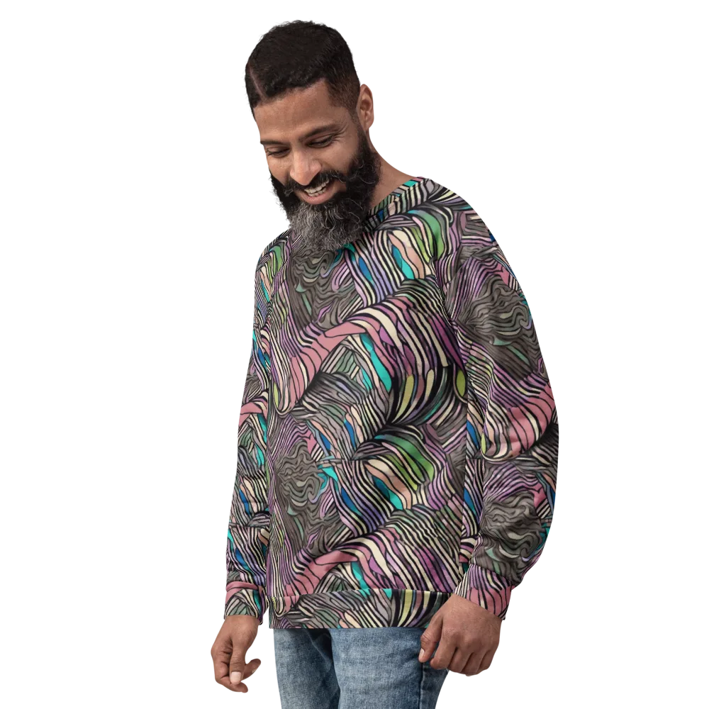 Striated Reverie on Sweatshirt — Left Front
