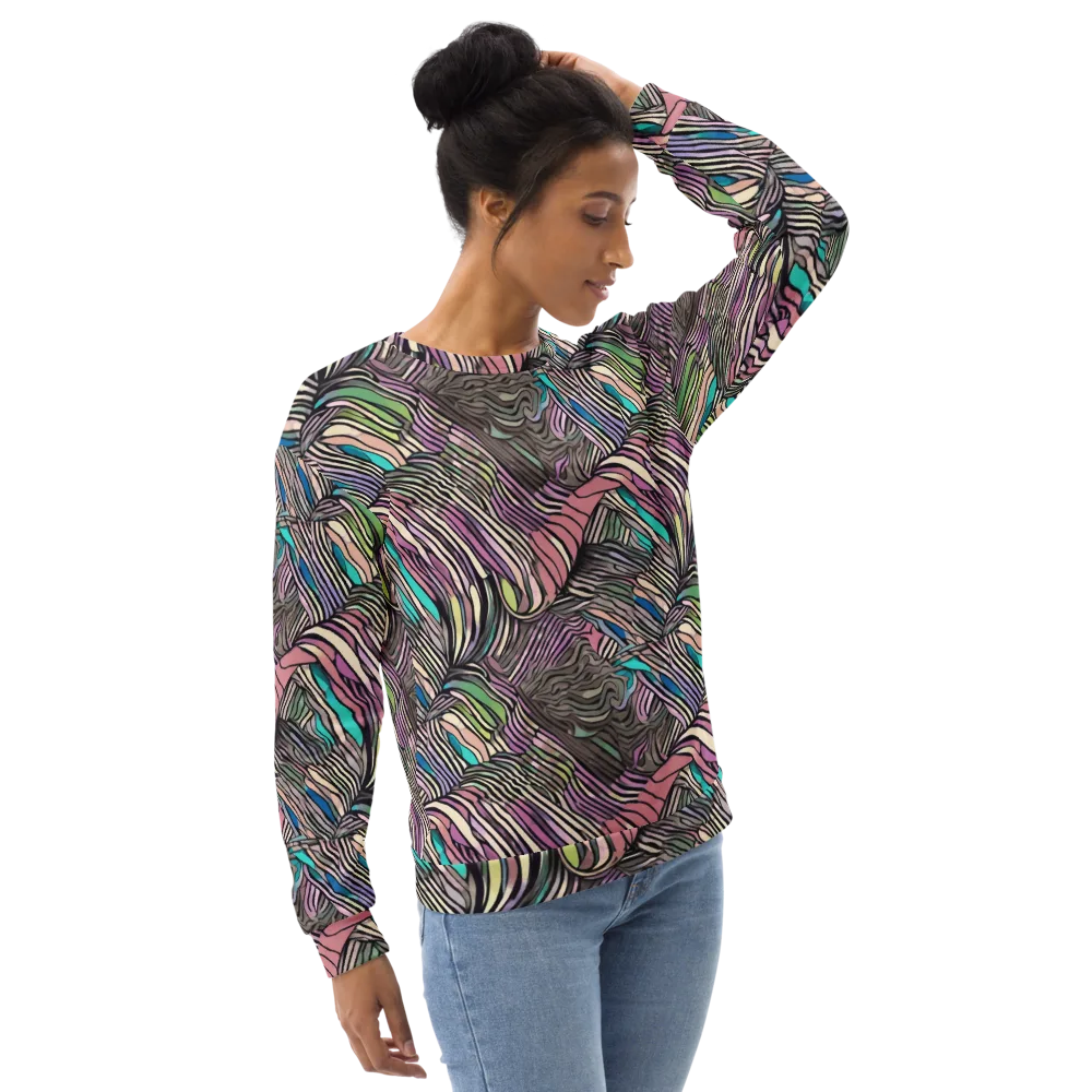 Striated Reverie on Sweatshirt — Right Front