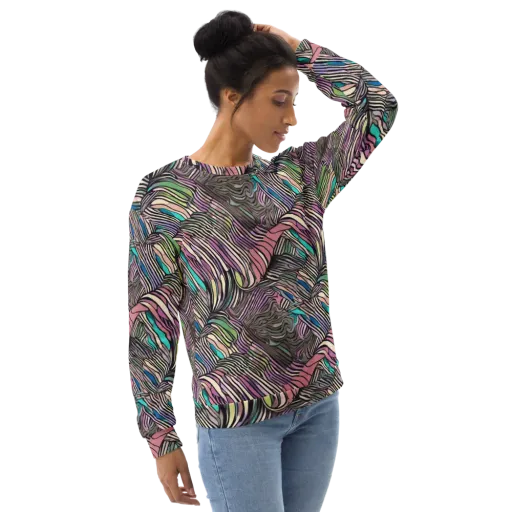 Striated Reverie on a Sweatshirt
