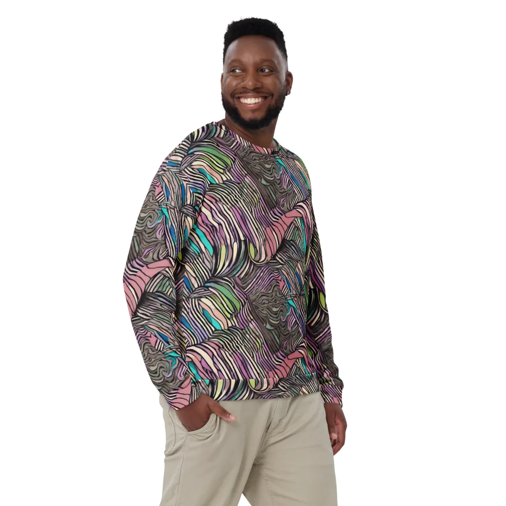 Striated Reverie on Sweatshirt — Front