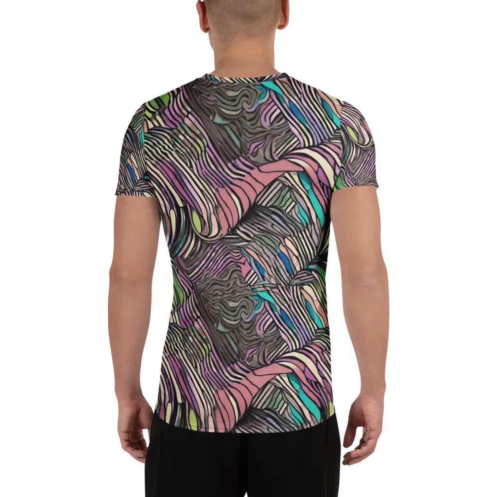 Striated Reverie on Men's Athletic T-Shirt — Back