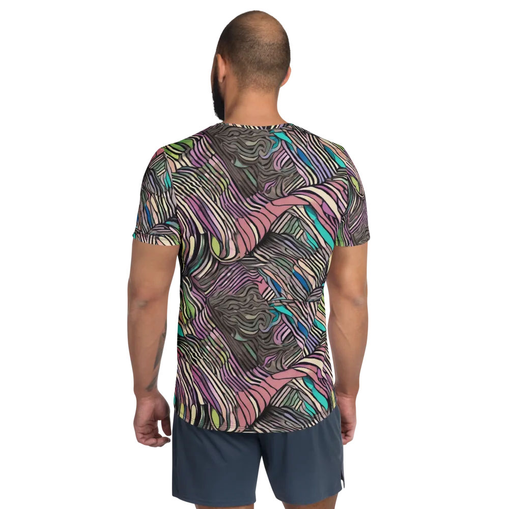 Striated Reverie on Men's Athletic T-Shirt — Back