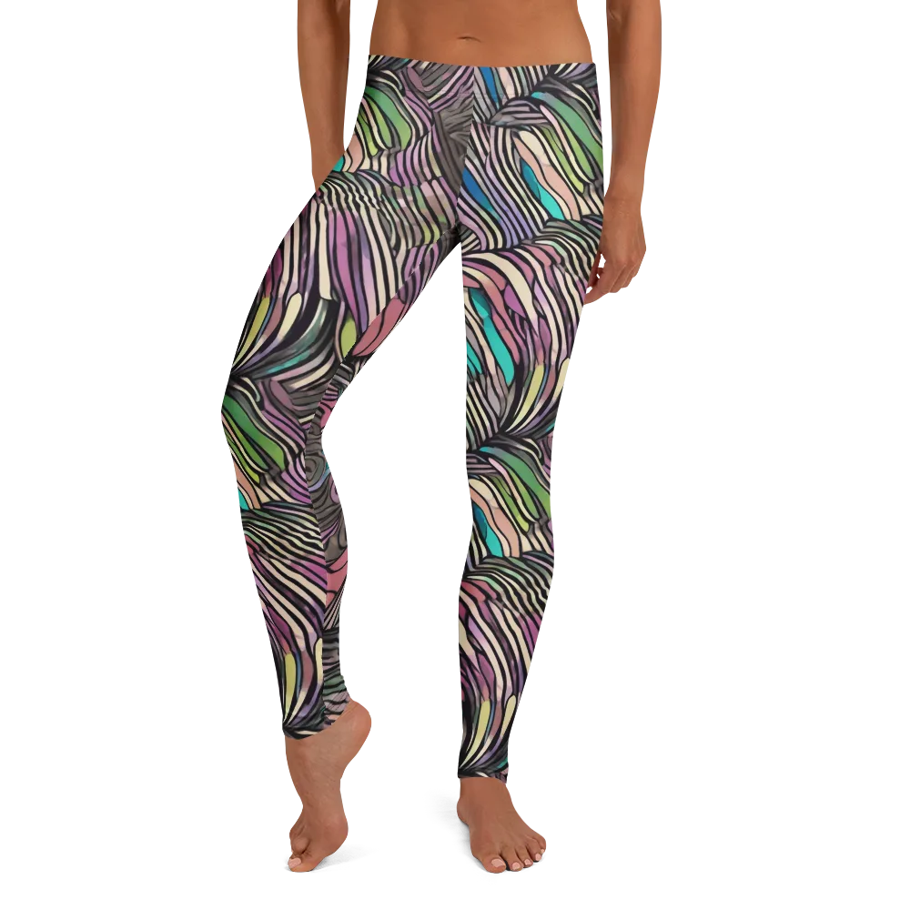 Striated Reverie on Leggings — Front