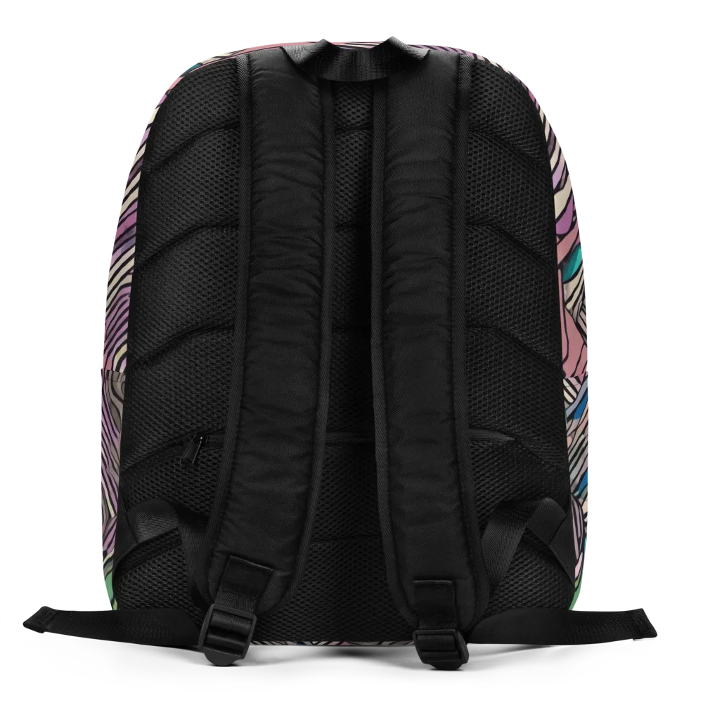 Striated Reverie on Minimalist Backpack — Back