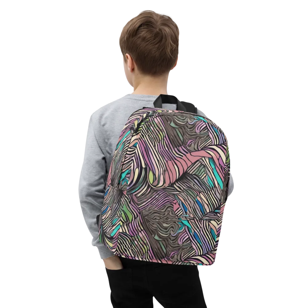 Striated Reverie on Minimalist Backpack — Zoomed-in